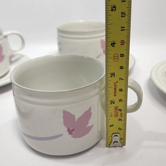 Studio Nova Double Up JF011 His Her Blossom Flower Coffee Cup Mug 4 Saucers/Mugs - Picture 6 of 11